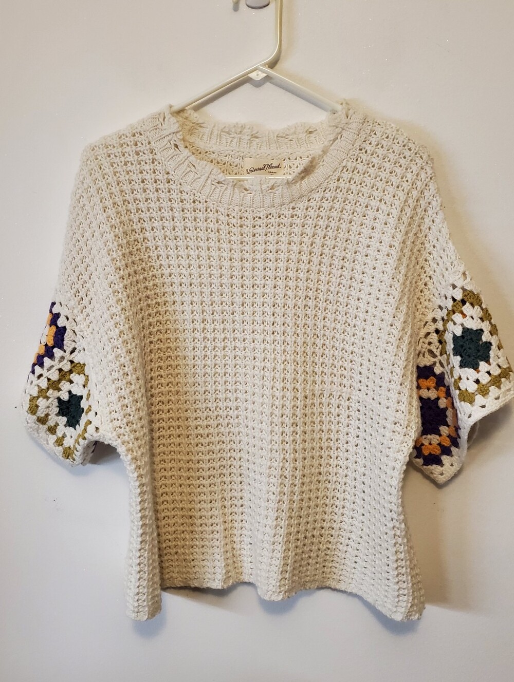 Universal Thread knit granny square sweater Size XL